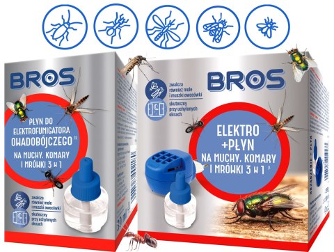 ZESTAW BROS - ELEKTRO + 2x PŁYN NA MUCHY, KOMARY I MRÓWKI 20 DNI x 24 H ZESTAW BROS - ELEKTRO + 2x PŁYN NA MUCHY, KOMARY I MRÓWKI 20 DNI x 24 H