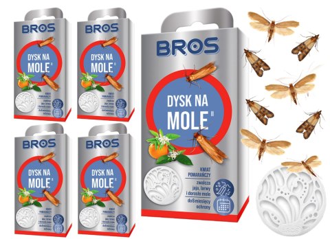 BROS - DYSK NA MOLE KWIAT POMARAńCZY - 5 SZT.