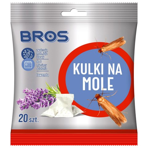 BROS - KULKI LAWENDOWE NA MOLE 20 SZT BROS - KULKI LAWENDOWE NA MOLE 20 SZT