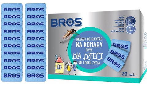 BROS - WKŁADY DO ELEKTRO NA KOMARY SMYK 20SZT BROS - WKŁADY DO ELEKTRO NA KOMARY SMYK 20SZT
