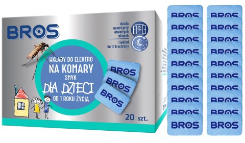 BROS - WKŁADY DO ELEKTRO NA KOMARY SMYK 20SZT BROS - WKŁADY DO ELEKTRO NA KOMARY SMYK 20SZT