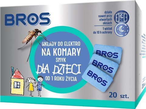 BROS - WKŁADY DO ELEKTRO NA KOMARY SMYK 20SZT BROS - WKŁADY DO ELEKTRO NA KOMARY SMYK 20SZT