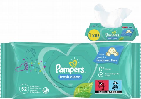 PAMPERS CHUSTECZKI NAWILŻANE FRESH CLEAN 52 SZT. - 12 OP. PAMPERS CHUSTECZKI NAWILŻANE FRESH CLEAN 52 SZT. - 12 OP.