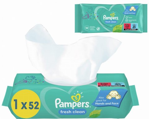 PAMPERS CHUSTECZKI NAWILŻANE FRESH CLEAN 52 SZT. - 12 OP. PAMPERS CHUSTECZKI NAWILŻANE FRESH CLEAN 52 SZT. - 12 OP.