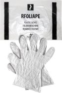 RĘKAWICE FOLIOWE 100 SZTUK / PRZEźROCZYSTE / ROZMIAR: 9 - L / RFOLIAPEL - 10 SZT.