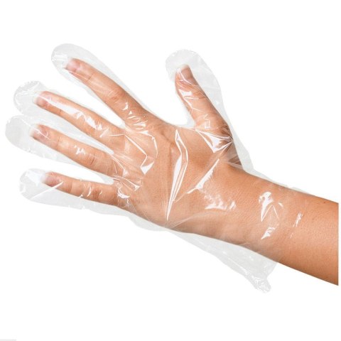 RĘKAWICE FOLIOWE 100 SZTUK / PRZEźROCZYSTE / ROZMIAR: 9 - L / RFOLIAPEL