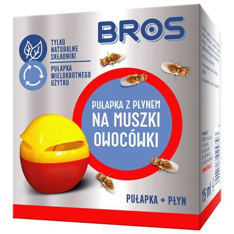ZESTAW BROS - PUŁAPKA Z PŁYNEM NA MUSZKI OWOCÓWKI + PŁYN DO PUŁAPKI NA MUSZKI OWOCÓWKI 15ML ZESTAW BROS - PUŁAPKA Z PŁYNEM NA MUSZKI OWOCÓWKI + PŁYN DO PUŁAPKI NA MUSZKI OWOCÓWKI 15ML