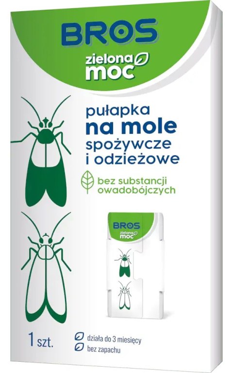 BROS - ZIELONA MOC PUŁAPKA NA MOLE SPOŻYWCZE I ODZIEŻOWE - 10 SZT. BROS - ZIELONA MOC PUŁAPKA NA MOLE SPOŻYWCZE I ODZIEŻOWE - 10 SZT.