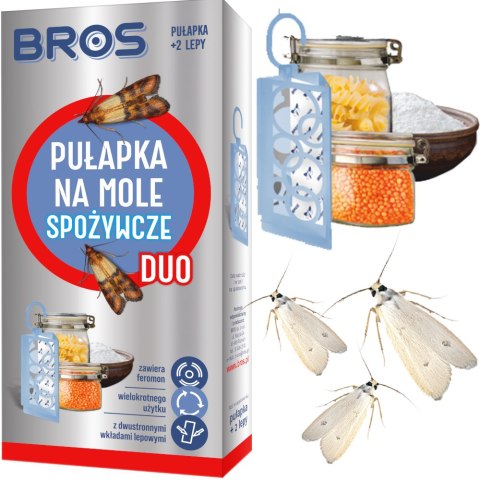 BROS - PUŁAPKA NA MOLE SPOŻYWCZE DUO + 2 WKŁADY BROS - PUŁAPKA NA MOLE SPOŻYWCZE DUO + 2 WKŁADY