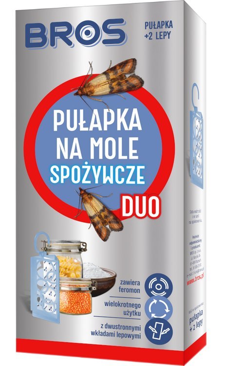 BROS - PUŁAPKA NA MOLE SPOŻYWCZE DUO + 2 WKŁADY BROS - PUŁAPKA NA MOLE SPOŻYWCZE DUO + 2 WKŁADY