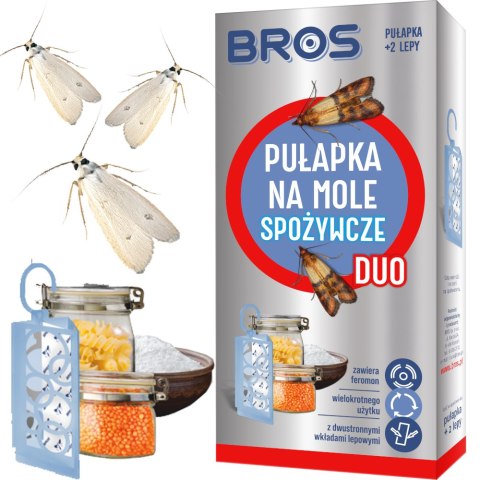 BROS - PUŁAPKA NA MOLE SPOŻYWCZE DUO + 2 WKŁADY BROS - PUŁAPKA NA MOLE SPOŻYWCZE DUO + 2 WKŁADY