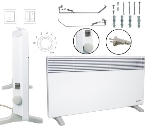 ELEKTRYCZNY GRZEJNIK NAŚCIENNY WARMTEC EWX-2000W ELEKTRYCZNY GRZEJNIK NAŚCIENNY WARMTEC EWX-2000W