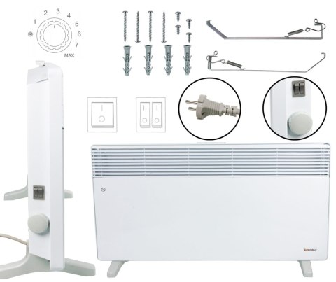 ELEKTRYCZNY GRZEJNIK NAŚCIENNY WARMTEC EWX-2500W ELEKTRYCZNY GRZEJNIK NAŚCIENNY WARMTEC EWX-2500W