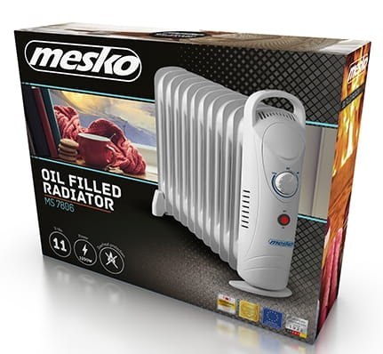 GRZEJNIK OLEJOWY (11 ŻEBEREK) 1200W MESKO MS 7806 GRZEJNIK OLEJOWY (11 ŻEBEREK) 1200W MESKO MS 7806