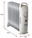 GRZEJNIK OLEJOWY (9 ŻEBEREK) 1000W MESKO MS 7805