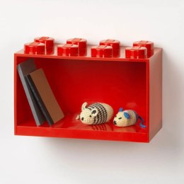 LEGO - PÓŁKA W KSZTAŁCIE KLOCKA Z OŚMIOMA WYPUSTKAMI - CZERWONA