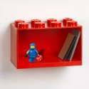 LEGO - PÓŁKA W KSZTAŁCIE KLOCKA Z OŚMIOMA WYPUSTKAMI - CZERWONA
