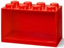 LEGO - PÓŁKA W KSZTAŁCIE KLOCKA Z OŚMIOMA WYPUSTKAMI - CZERWONA