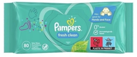 PAMPERS CHUSTECZKI NAWILŻANE FRESH CLEAN 4 x 80 SZT. PAMPERS CHUSTECZKI NAWILŻANE FRESH CLEAN 4 x 80 SZT.