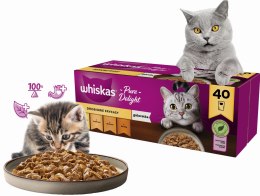 WHISKAS PURE DELIGHT DROBIOWE FRYKASY KARMA W GALARETCE 40x85G