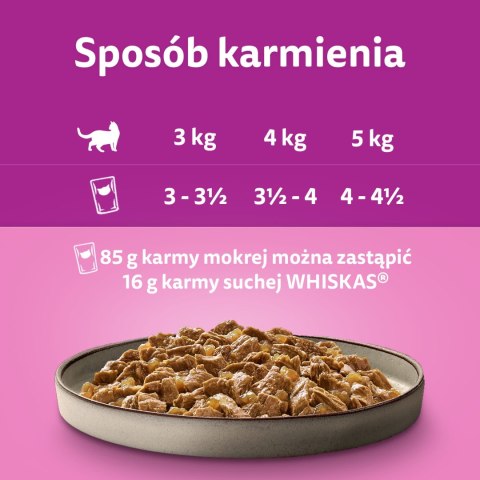 WHISKAS PURE DELIGHT DROBIOWE FRYKASY KARMA W GALARETCE 40x85G WHISKAS PURE DELIGHT DROBIOWE FRYKASY KARMA W GALARETCE 40x85G
