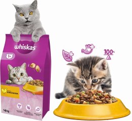 WHISKAS SUCHA KURCZAK 14KG