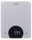 WAGA KUCHENNA - DO 10KG - LED ADLER AD 3173 SILvER