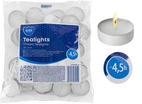 AURA PODGRZEWACZE TEALIGHTS CLASSIC 4,5H 50 SZT. P15-50 AURA PODGRZEWACZE TEALIGHTS CLASSIC 4,5H 50 SZT. P15-50