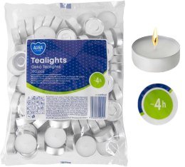 AURA PODGRZEWACZE TEALIGHTS DEKO 4H 100 SZT. P10-100