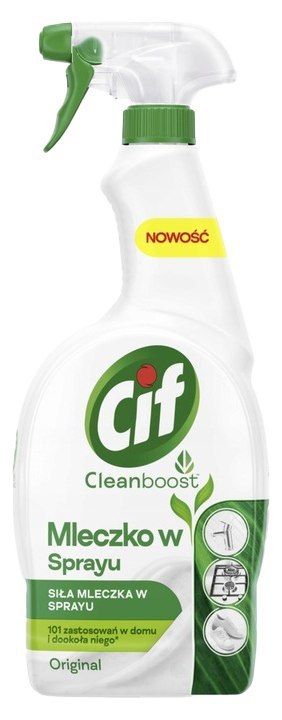 CIF CLEANBOOST MLECZKO W SPRAYU DO CZYSZCZENIA 750ML CIF CLEANBOOST MLECZKO W SPRAYU DO CZYSZCZENIA 750ML