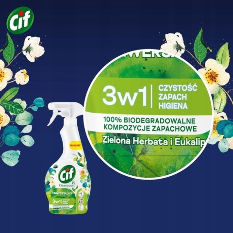 CIF CLEANBOOST UNIWERSALNY 3W1 SPRAY CZYSZCZACY ZIELONA HERBATA I EUKALIPTUS CIF CLEANBOOST UNIWERSALNY 3W1 SPRAY CZYSZCZACY ZIELONA HERBATA I EUKALIPTUS