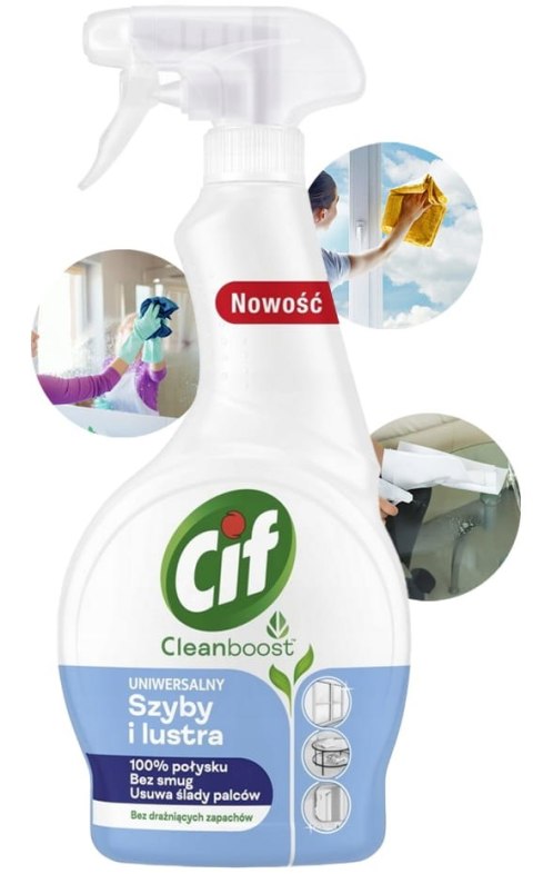 CIF CLEANBOOST UNIWERSALNY PŁYN DO SZYB I LUSTER 500ML CIF CLEANBOOST UNIWERSALNY PŁYN DO SZYB I LUSTER 500ML