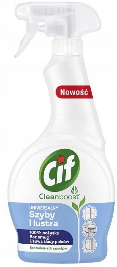 CIF CLEANBOOST UNIWERSALNY PŁYN DO SZYB I LUSTER 500ML CIF CLEANBOOST UNIWERSALNY PŁYN DO SZYB I LUSTER 500ML