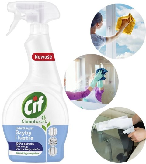 CIF CLEANBOOST UNIWERSALNY PŁYN DO SZYB I LUSTER 500ML CIF CLEANBOOST UNIWERSALNY PŁYN DO SZYB I LUSTER 500ML