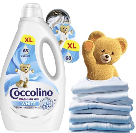 COCCOLINO WHITE XL ŻEL DO PRANIA BIAŁYCH TKANIN 68 PRAń 2,72L COCCOLINO WHITE XL ŻEL DO PRANIA BIAŁYCH TKANIN 68 PRAń 2,72L