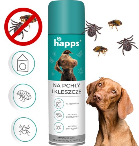 HAPPS - NA PCHŁY I KLESZCZE 250ML HAPPS - NA PCHŁY I KLESZCZE 250ML