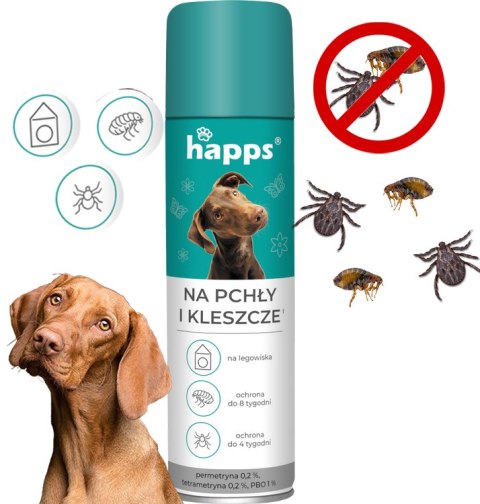 HAPPS - NA PCHŁY I KLESZCZE 250ML HAPPS - NA PCHŁY I KLESZCZE 250ML