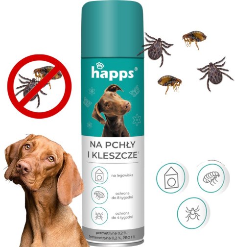 HAPPS - NA PCHŁY I KLESZCZE 250ML HAPPS - NA PCHŁY I KLESZCZE 250ML