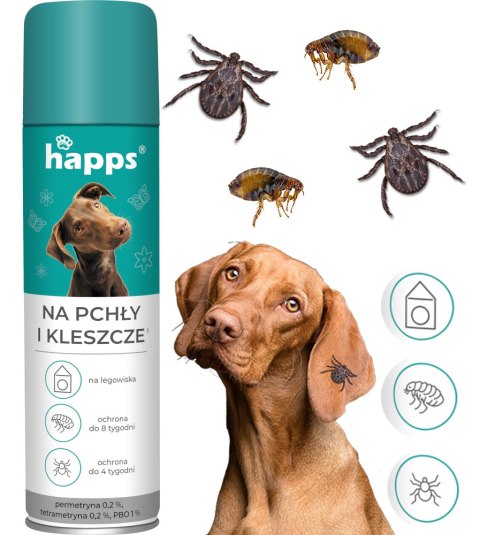 HAPPS - NA PCHŁY I KLESZCZE 250ML HAPPS - NA PCHŁY I KLESZCZE 250ML