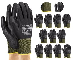 RĘKAWICE ROBOCZE CZARNE J-TIMIPOLI_BB - 12 PAR (10 - XL)