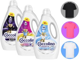 ZESTAW 3 PŁYNÓW COCCOLINO XL ŻEL 68 PRAń 2,72L BLACK + COLOR + WHITE