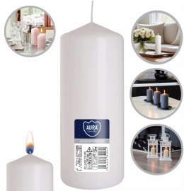 AURA ŚWIECA WALEC BIAŁA 48H SW60/150-090