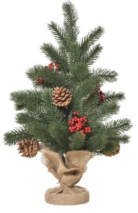 CHOINKA SZTUCZNA MINI Z OZDOBAMI 55 GAŁĘZI 50 CM PAKO 830-386