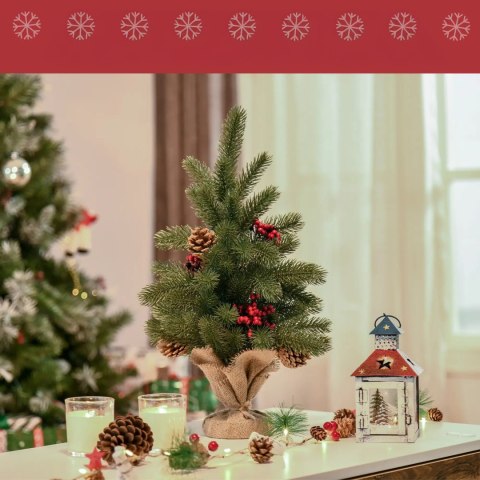 CHOINKA SZTUCZNA MINI Z OZDOBAMI 55 GAŁĘZI 50 CM PAKO 830-386