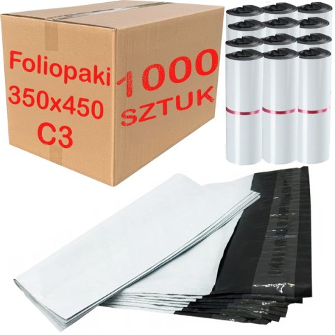 FOLIOPAKI KURIERSKIE BIAŁE C3 350x450MM - 1000 SZT.