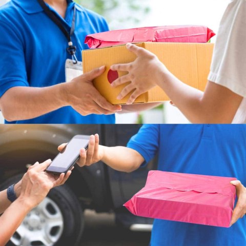 FOLIOPAKI KURIERSKIE RÓŻOWE A3 310x420MM - 100 SZT.