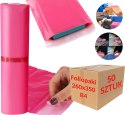 FOLIOPAKI KURIERSKIE RÓŻOWE B4 260x350MM - 1000 SZT.