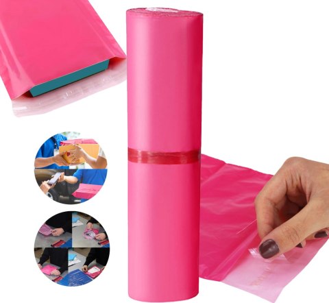 FOLIOPAKI KURIERSKIE RÓŻOWE B4 260x350MM - 50 SZT.