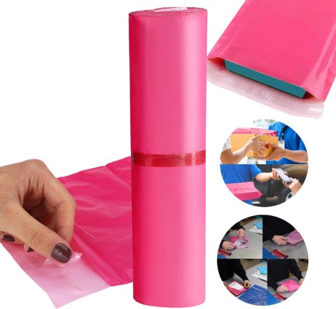 FOLIOPAKI KURIERSKIE RÓŻOWE B4 260x350MM - 50 SZT.