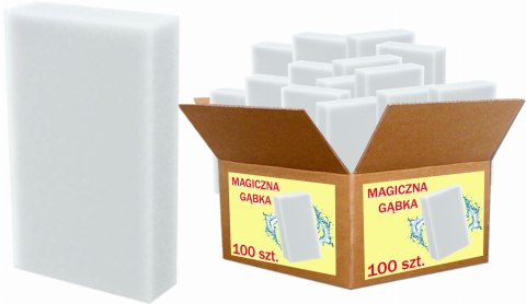 MAGICZNA GĄBKA 100x60x15MM - 100 SZT. MAGICZNA GĄBKA 100x60x15MM - 100 SZT.